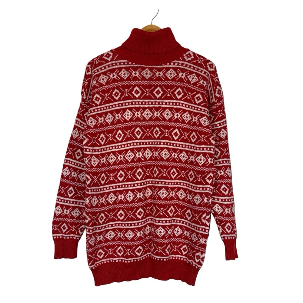 Vtg Abercrombie & Fitch 90s Y2K Fair Isle Nordic Print Knit Sweater Mens M USA - Picture 3 of 12